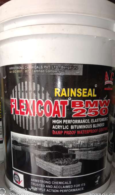 *RAINSEAL BMW 250 ( ACRYLIC BLENDED BITUMIN MEMBRANE*
single compound Waterproofing membrane products
 using  for bathroom, open RCC, basement.