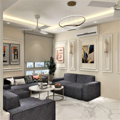 Living and dining room 3d rendering one of our new on going project in gurugram sector 55. We do complete interiors of the residential, commercial and office spaces by the name of #csinteriors 
#HomeDecor #LivingroomDesigns #loveforinteriors #LivingRoomSofa #partation #falseceiling #chandeliers #RectangularDiningTable #bespokefurniture #likeforfollow #followforfollowback