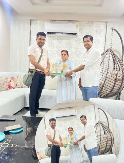 ✨ A Heartfelt Moment for Team KUMBH INTERIORS ✨

Today we visited our valued client Mr. Sood at Flat No. 417, Shubhashish Geeta.
He welcomed us with warmth, sweets, and a beautiful gift as a token of appreciation for his home interiors. 🏡🎁

Moments like these remind us why we love what we do — turning houses into happy homes filled with joy, style, and memories.

Thank you, Mr. Sood, for your trust in Team KUMBH INTERIORS 💫
Your satisfaction is our true reward! ❤️

#KumbhInteriors #ClientLove #HomeInteriors #JaipurHomes #InteriorDesignJourney #HappyClients #FromFlatToFabulous
#InteriorDesigner #ModularKitchen #3bhkinterior #trunkyproject #kumbhinteriors 
www.kumbhinteriors.com