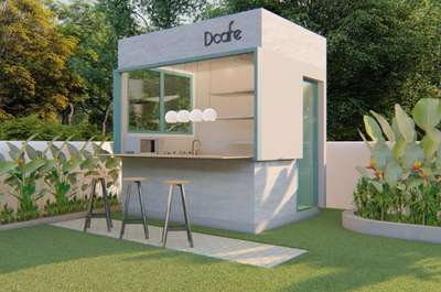 Inviting and efficient: The perfect coffee kiosk design 
location : Calicut
 #kiosk 
 #simple 
 #InteriorDesigner 
 #whitebeige 
 #coffee