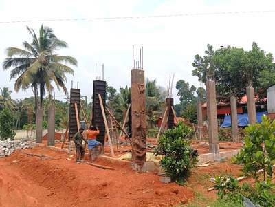 #rising #columns #officebuilding #plinthbeam #plinth_beam #curing #perumbavoor #perumbavoor_town