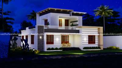 #ContemporaryHouse #Contractor #contemporary #semi_contemporary_home_design #KeralaStyleHouse #keralastyle #keralaplanners #3DPainting #3d #lightcolour #nightrender #likeforlikes #PageLikes #likes4likes #likeforlikesback #CivilEngineer #engineeringlife #engineering