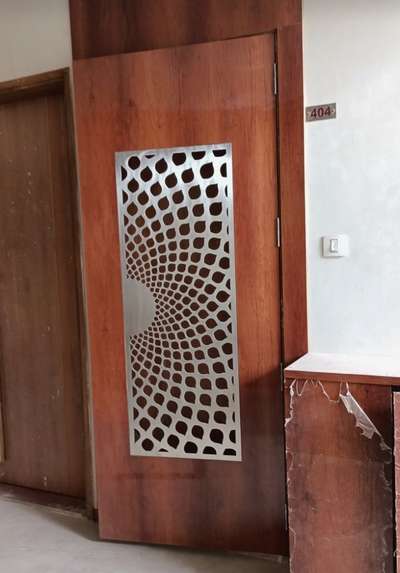 Metal Jali for enterence wooden doors