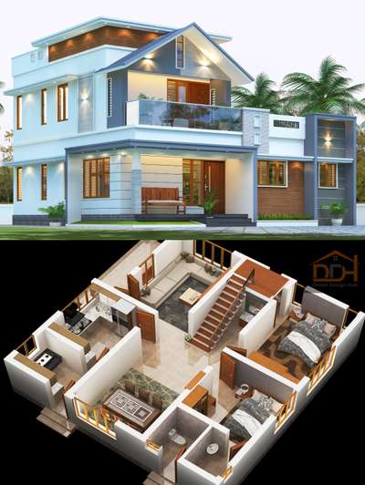 #3d #exterior3D #FloorPlans #cutview