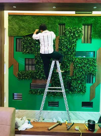 #vericalgarden  #Greenwall  #cortiyard  #mordenhouse  #kondotty  #Malappuram  #calatheahomedecor  #wpcpanel  #new_home