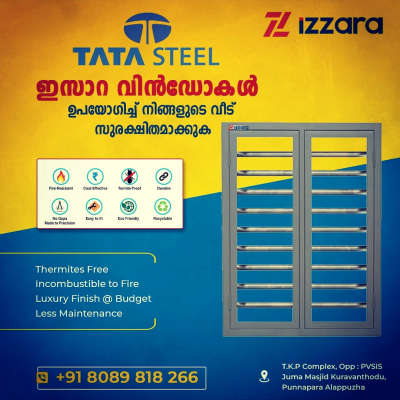 Izzara offers highest quality, eco-friendly steel doors and windows at affordable cost. #Steeldoor #SteelWindows #guaranteed #quality #new_home #quality #HouseConstruction #all_kerala #free_delivery