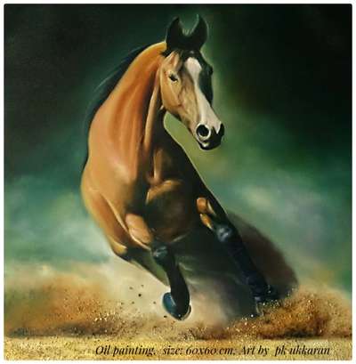 #horsepainting  #oiloncanvas  #HomeDecor  #WallPainting  #LivingRoomPainting