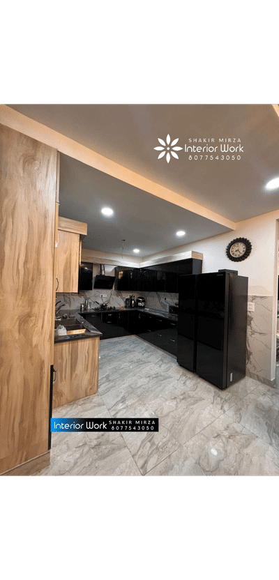 #LargeKitchen #LShapeKitchen #LShapeKitchen #MasterBedroom #tvunitinterior #wadrobedesign #almirahdesign #All_furniture_work_karane_ka_liye_contact_kare_8077543050