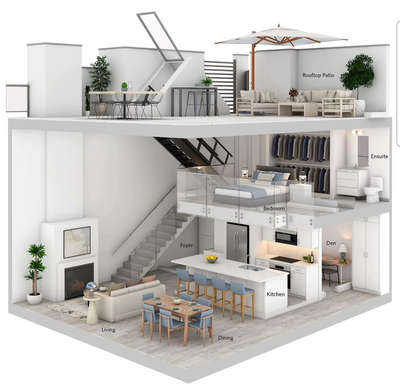 "This 3D cut section helps you imagine your dream home, making it a reality! Visualize your dream space and we'll help you build it with our expert designers. Create your perfect home with us!"  #FloorPlans  #InteriorDesigner  #HouseDesigns #Interlocks  #GlassDoors