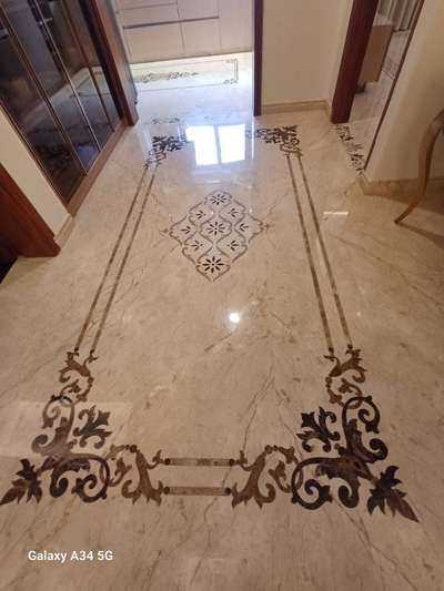 Italian marble flooring inlay work contractor  #flooring #inlay  #InteriorDesigner