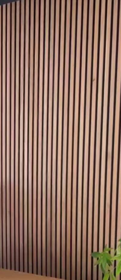 pvc or wpc Louver panels for wall with black grooves of wooden shade