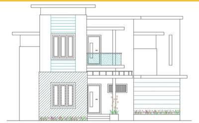 front elevation 2D view..