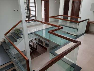 glass Bridge with handrail