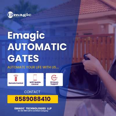 Automatic Gate
2 വർഷം മുതൽ 7 വർഷം വരെ വാറണ്ടിയുള്ള Gate Automation System.
Emagic Technologies LLP 

കേരളത്തിൽ എല്ലായിടത്തും സർവീസ് ലഭ്യമാണ് 

#automaticgates #remotegate #electricgates #slidinggate #swinggate #gateautomation #kerala