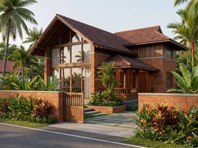 Semi Traditional kerala home.rooted in kerala‘s architectural heritage designed for today’s life style #kerala_architecture