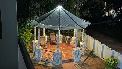 #gazebo #frontdesign #steelstructure #dras #refreshing #area #exterior_Work #exterior #sittingarea #TRV #TN