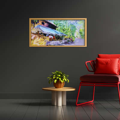 Wall painting of a village
#WallDecors #WallPainting #canvaspainting