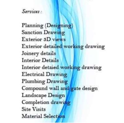services provided... 

 #architecturedesigns #Architect  #HouseDesigns #TraditionalHouse #commercialdesign #ContemporaryHouse #2BHKHouse #3BHKHouse  #4BHKHouse #InteriorDesigner  #Architectural&Interior