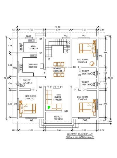 Area : 1466 Sqft
Con