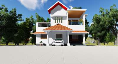 #extirior3d  #exteriordesigns #keralaarchitectures #keralastyle #indiadesign