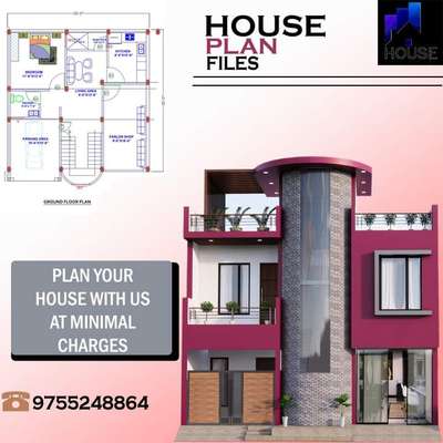 *House plan File G+1*
Complete file Of Ground + First floor upto 
3000 sqft