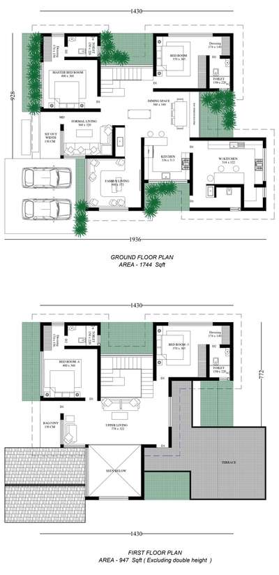 New project @ Aroor . with 2691sqft. Double story building.
 #courtyardhouse  #doubleheight  #Architectural&Interior  #LandscapeIdeas  #FloorPlans