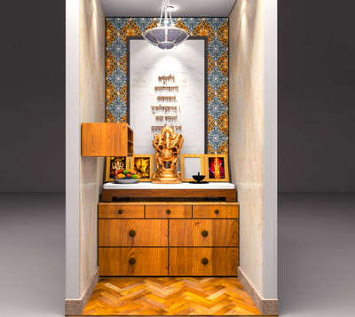 Modern small mandir designed.. by us in gurugram  #InteriorDesigner #Best_designers #mandirdesign