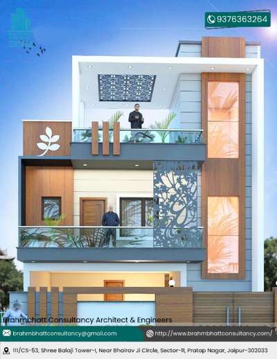 G+1 modern house design
#housedesigns #houseexterior #houseelevation #homeelevation #homeexterior #modernhome #architecture  #brahmbhattconsultancy  #pratapnagar  #pratapnagarjaipur