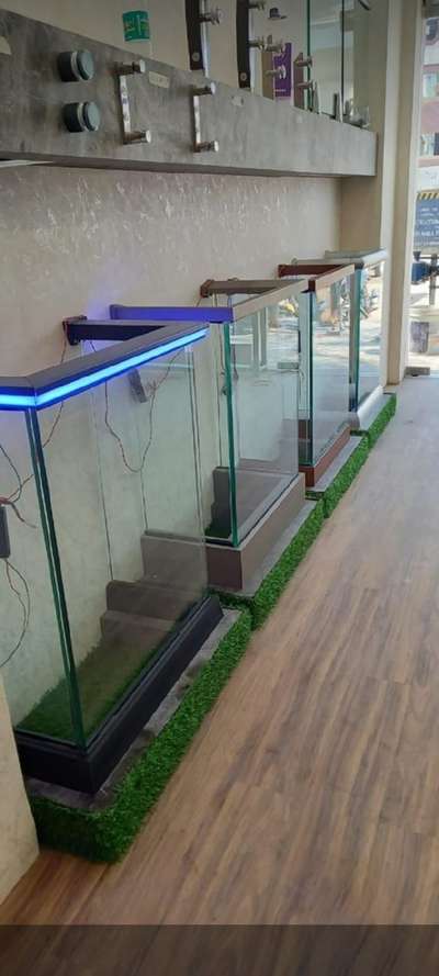 glass balcony railing and stair railing