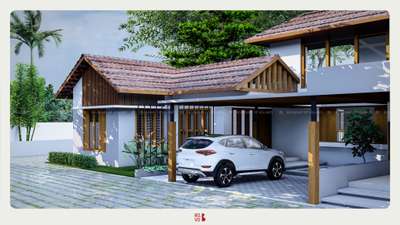 Proposed traditional elevation for the client at thrissur 🏡
Area: 4200 sqft 4bhk.

 #traditionalelevation #trafitional4bhk
