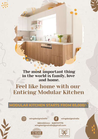 Our new range of hardwood  710A  grade Modular Kitchen with promised quality assurance and warranty of 5 years, completely factory finished and delivers in 25 working days at most astonishing  offer price.
@wingdesignsindia.