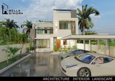 #Exterior view # Bella D'mora # 4BHK 1800Sq.ft Residence @ North Paravur.