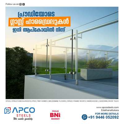 #Apco_Steels #GlassBalconyRailing #GlassHandRailStaircase #fabricatedstaircase #readymadestaircases #GlassStaircase #metalstaircase #metalstairs #modernstairs   #handrail #handrails