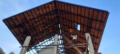 #ClayRoofTiles  #steel_roofing  #RoofingIdeas  #struss   #odwork  #FABRICATION&WELDING  #trussroof
