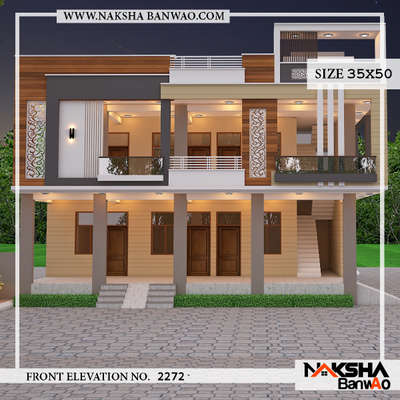 Complete project #vaishalinagar
FRONT ELEVATION of 35x50

#naksha #nakshabanwao #gharkanaksha #onlinenaksha #architecturelife #architecturedesign  #modernarchitecture #architecturaldesign #3darchitecture #evershine_homes #modernhouse #construction #engineering #valuation #Interiordesigning #projectmanagement #turnkeyprojects 

For more info: 9549494050
Www.nakshabanwao.com