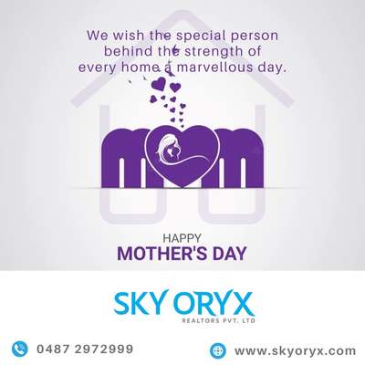 We wish the all the mothers a strong happy day❤

 #skyoryx #builders #developers #villa #appartment #lifestyle #builderinthrissur #instagood #instagram #happiness #godlove #instalover #instagood #wishes ##mothersday #motherhood #motherlove #home