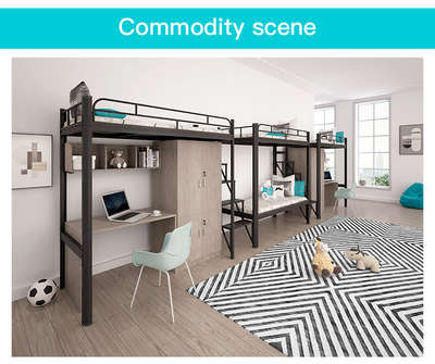 commodity scene 
Study Table cum Bed 
kids room with one Almira Latest design 2022