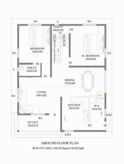 2BHK , 1200 Sq Ft House Plan 
 #homeplan #autocad #SingleFloorHouse #2BHKHouse #FloorPlans