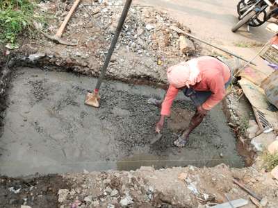 Drainage construction work at Aluva