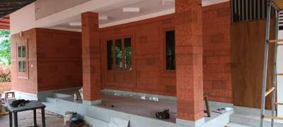 Texture red stone design