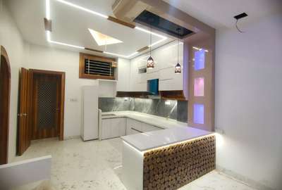 Modular kitchen#white love#Panjab Colony khandwa