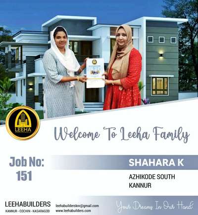 welcome to LEEHA FAMILY ✨️✨️🥳🥳🎊🎉

A Good home must be made  not bought"🍀

Think about us😊❣️

🏡 *LEEHA BUILDERS & DEVELOPERS PVT LTD*🏡

കേരളത്തിൽ എവിടെയും കുറഞ്ഞ നിരക്കിൽ കൂടുതൽ വർക്ക് ക്വാളിറ്റിയോടെ ഉള്ള വിവിധ തരം പാക്കേജുകൾ 👇

🔹Squarefeet ന് 1600,1750 രൂപയിൽ ആരംഭിക്കുന്ന ബഡ്ജറ്റ് പാക്കേജുകൾ😍

🔹Squarefeet ന് 1950 രൂപയിൽ ആരംഭിക്കുന്ന പ്രീമിയം പാക്കേജുകൾ😍

🔹Squarefeet ന് 2000 രൂപയിൽ ആരംഭിക്കുന്ന TATA STEEL പാക്കേജുകൾ😍

🔹Squarefeet ന് 2600 രൂപയിൽ ആരംഭിക്കുന്ന ലക്ഷ്വറി പാക്കേജുകൾ😍

🔹Squarefeet ന് 800,900,രൂപയിൽ ഉള്ള ഇന്റീരിയർ പാക്കേജുകൾ😍

🔹സൗജന്യ PLAN & 3D ELEVATIONS നിങ്ങളുടെ ഇഷ്ട്ടാനുസരണം.😍     
           
🔹10 ഘട്ടങ്ങളായി മുഴുവൻ തുക അടക്കാൻ ഉള്ള അവസരം. 😍

*ALL KERALA SERVICE AVAILABLE*

For more details contact:☎️  +918089902878

#leehabuilders #buildersinkerala #builders #kerala #keralahomes #dreamhome #architecture #buildersinthrissur #contemporaryhomes #home #architect #buildersthrissur #kochi #trivandrum #thrissur #interior #flats #