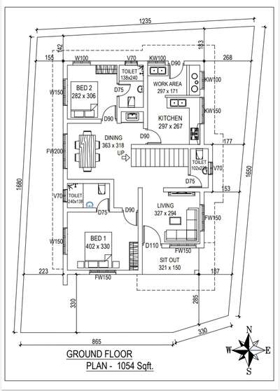 #SmallHouse #houseplan #2BHKHouse #1000SqftHouse