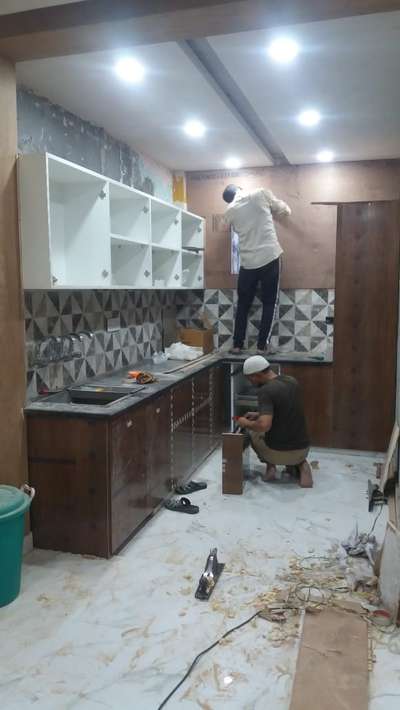 new kitchen started #KitchenIdeas #LShapeKitchen #ClosedKitchen #LShapeKitchen #WoodenKitchen #KitchenRenovation #KitchenCabinet #KitchenTiles #KitchenInterior #SmallKitchen #smallkitchens #KitchenRenovation #ModularKitchen #modular #modularkitchenaccessories #kitchenwall #kitcheninspiration