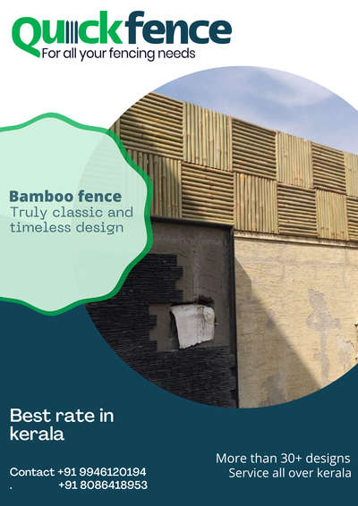bamboo fencing is a natural material and looks great in green color its natural golden yellow color.