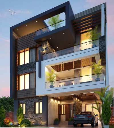 Exterior design// Front Elevation ₹₹₹  #sayyedinteriordesigner