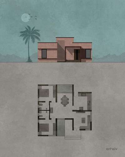 #Floor Plan #Elevation #Front view #Minimalist