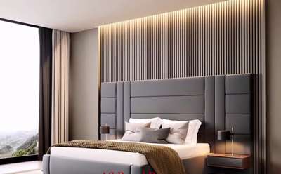 wpc louver bedroom design  #wpclouvers #PVCFalseCeiling #wpc