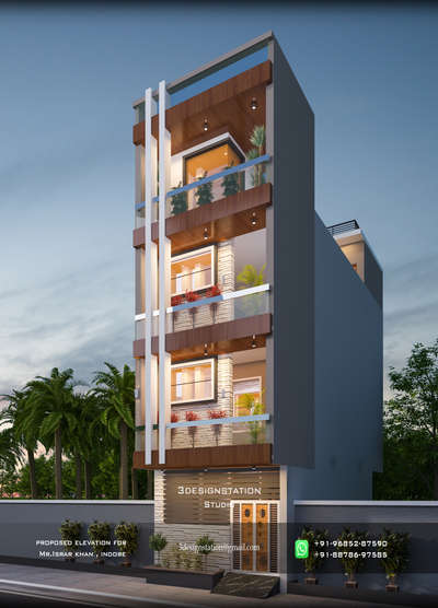 3d Exterior design for Mr. Rehan khan Indore, MP.  #HouseDesigns  #nakshadesign  #vrayrender  #3dsmax  #realistic  #InteriorDesigner  #birdview  #20x40