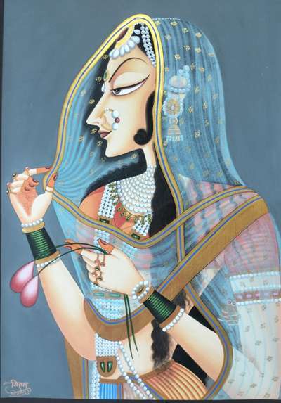 sub Bani Thani
size 24×30 inch in poster colour on canvas